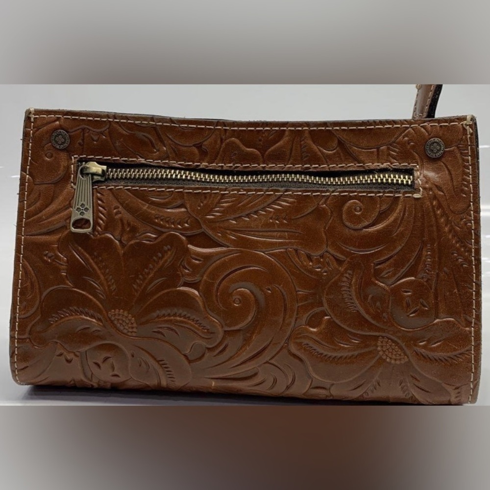 Patricia Nash Floral Tooled Embossed Leather Turati Crossbody Bag HTF